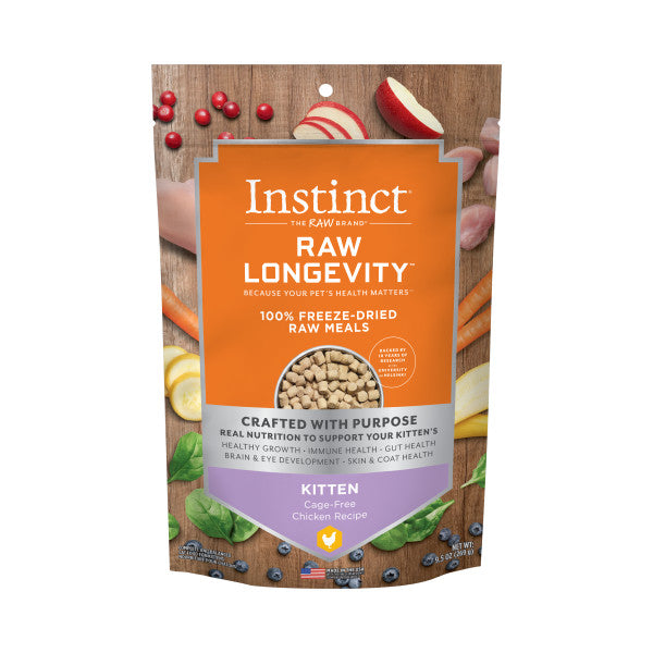 Instinct Longevity 100% Freeze Dried Raw Meals Cage-Free Chicken Recipe For Kittens