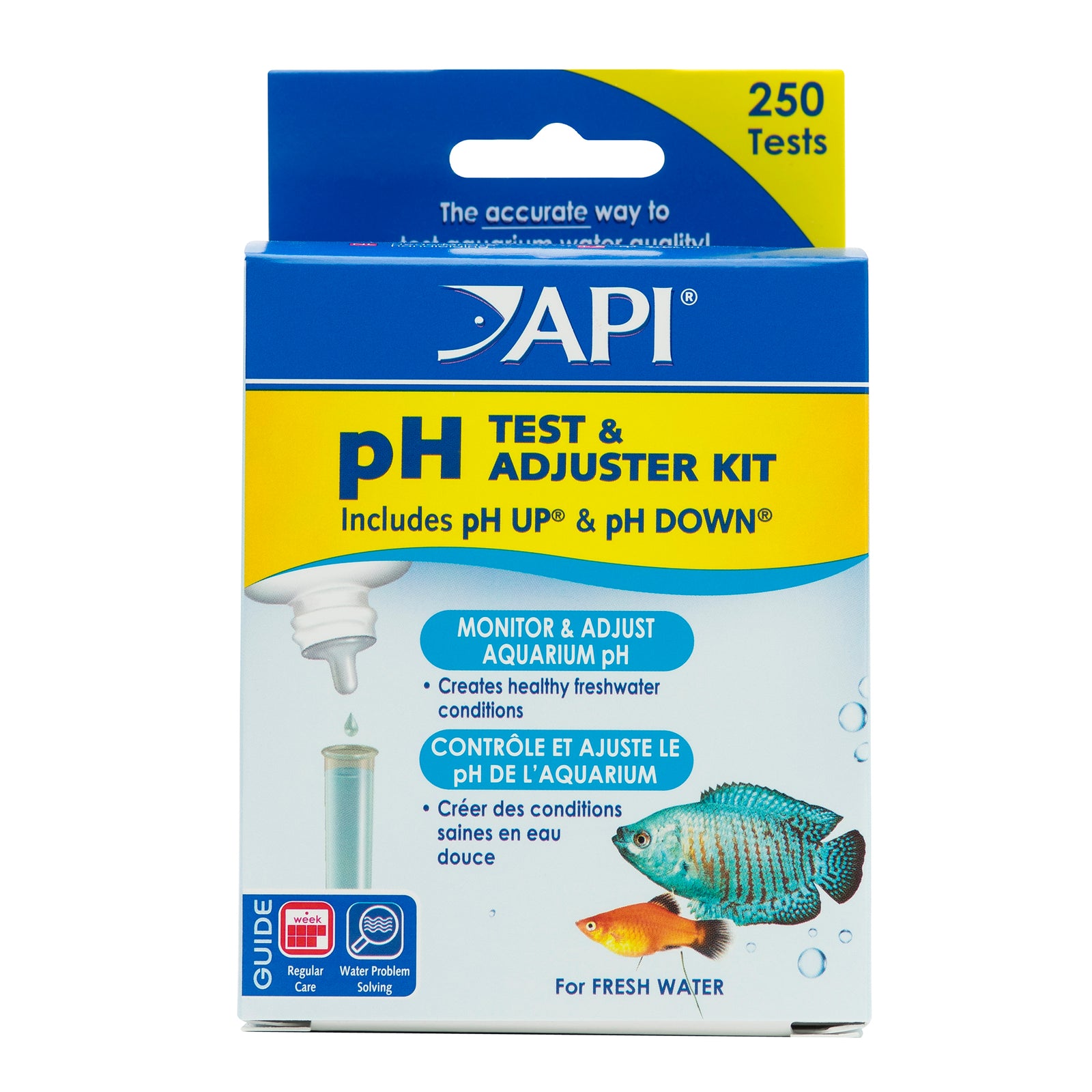 API Ph Test & Adjuster Kit 250-Test Freshwater Aquarium Water Ph Test And Adjuster Kit