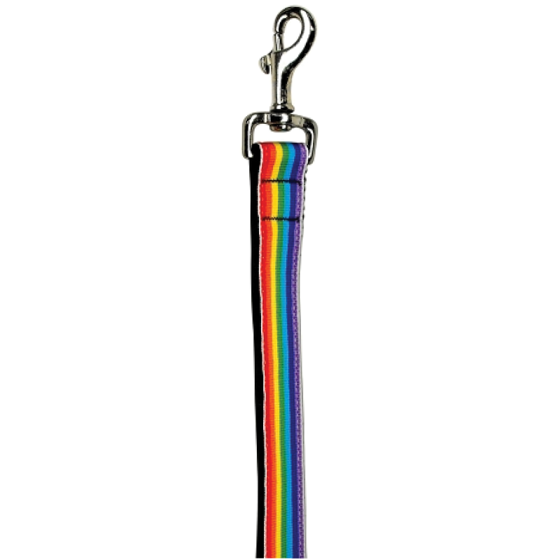 Rainbow Striped Nylon Leash