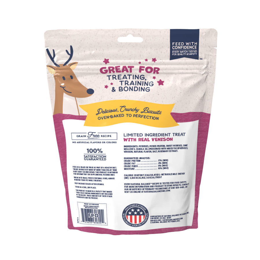 Natural Balance Rewards Crunchy Biscuits With Real Venison Dog Treat