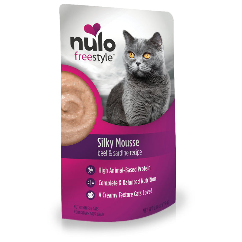 Nulo Freestyle Silky Mousse Beef & Sardine Recipe GrainFree Wet Cat F