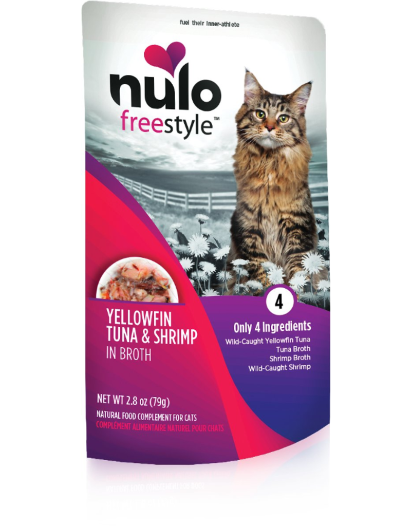 Nulo Freestyle Yellowfin, Tuna, and Shrimp in Broth Cat Food Topper