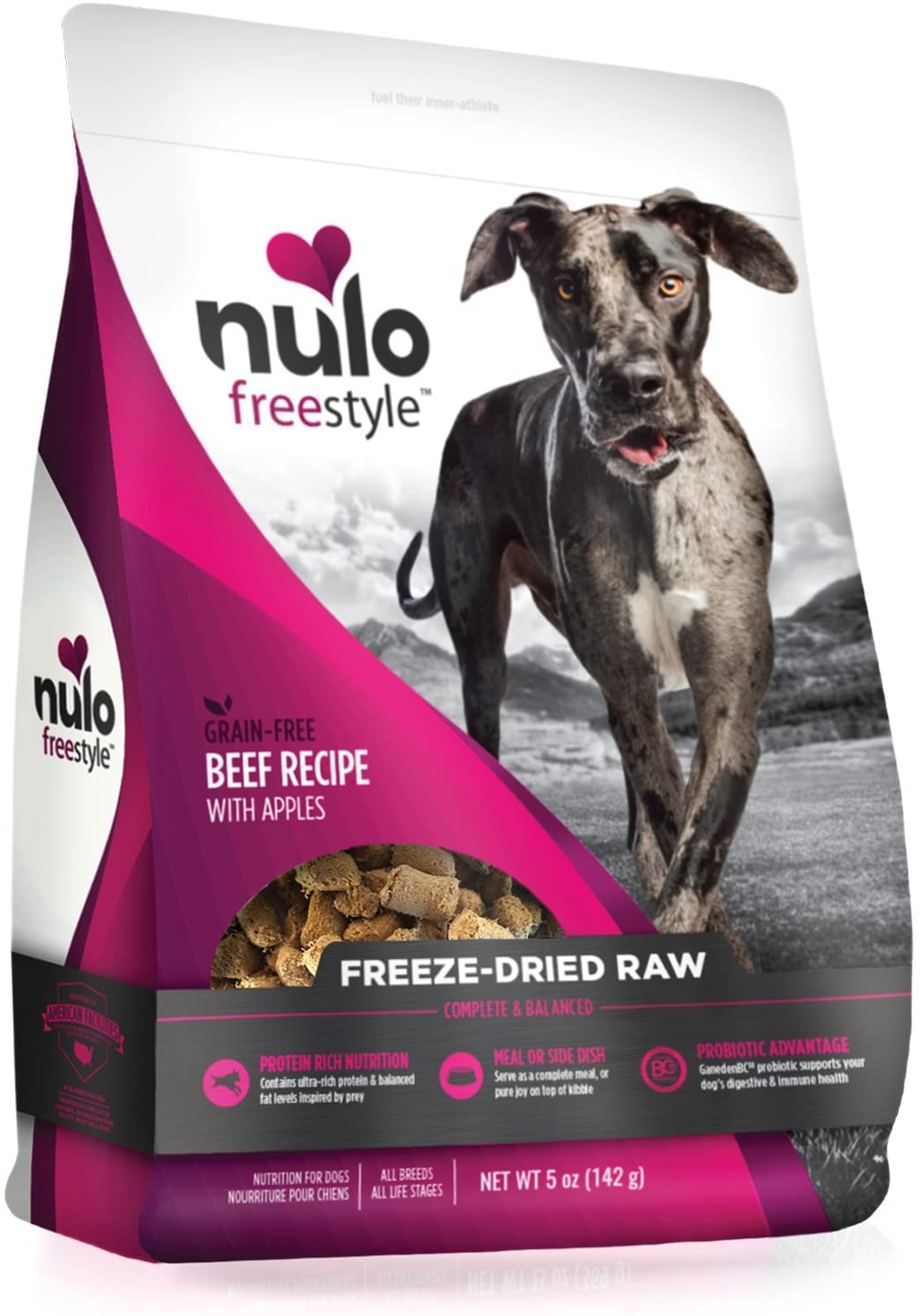 Nulo Freestyle Grain-Free Beef Recipe With Apples Freeze-Dried Raw Dog Food