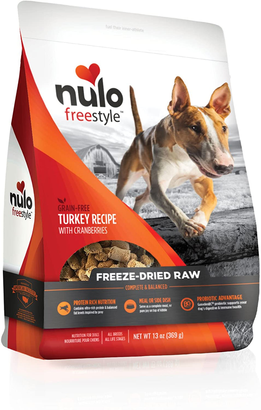 Nulo Freestyle Grain-Free Turkey Recipe With Cranberries Freeze-Dried Raw Dog Food