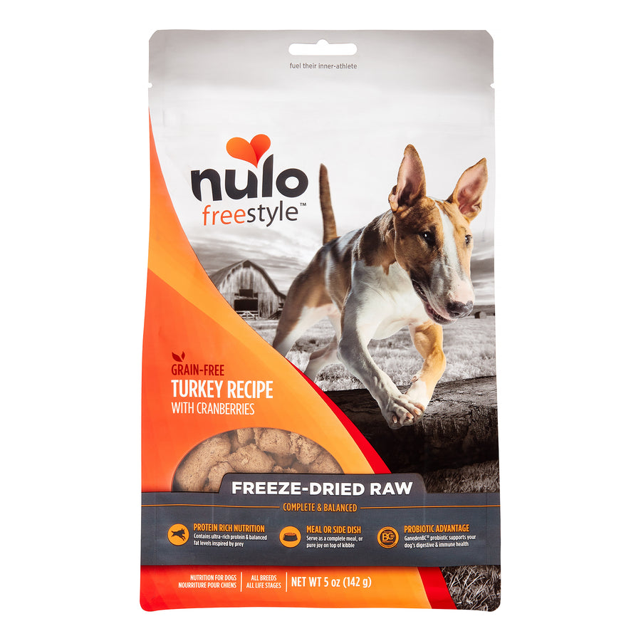 Nulo Freestyle Grain-Free Turkey Recipe With Cranberries Freeze-Dried Raw Dog Food