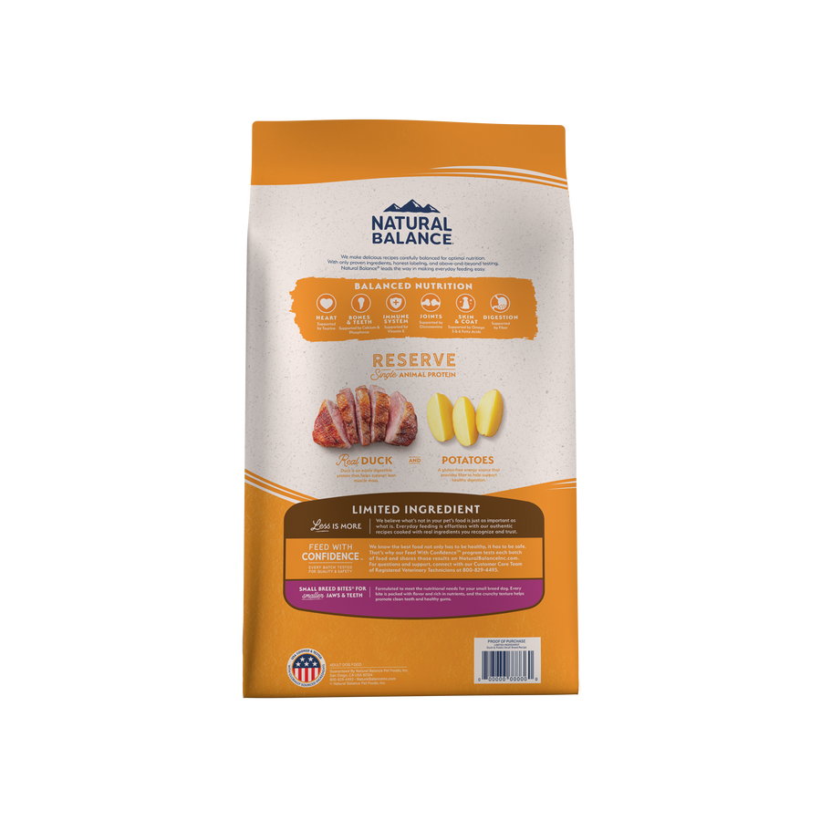 Natural Balance® Limited Ingredient Reserve Grain Free Duck & Potato Small Breed Recipe Dry Dog Food