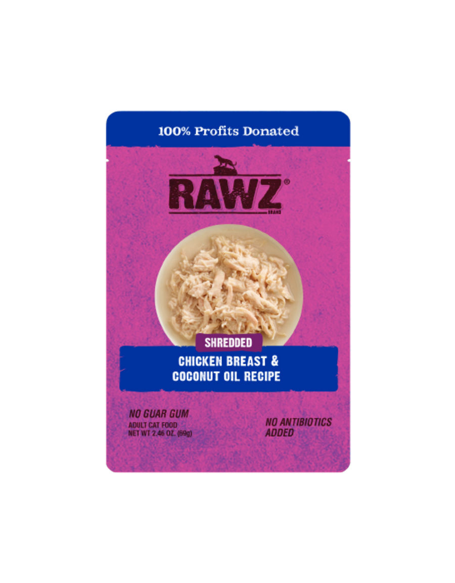 RAWZ Shredded Chicken & Coconut Oil Recipe Cat Food Pouch