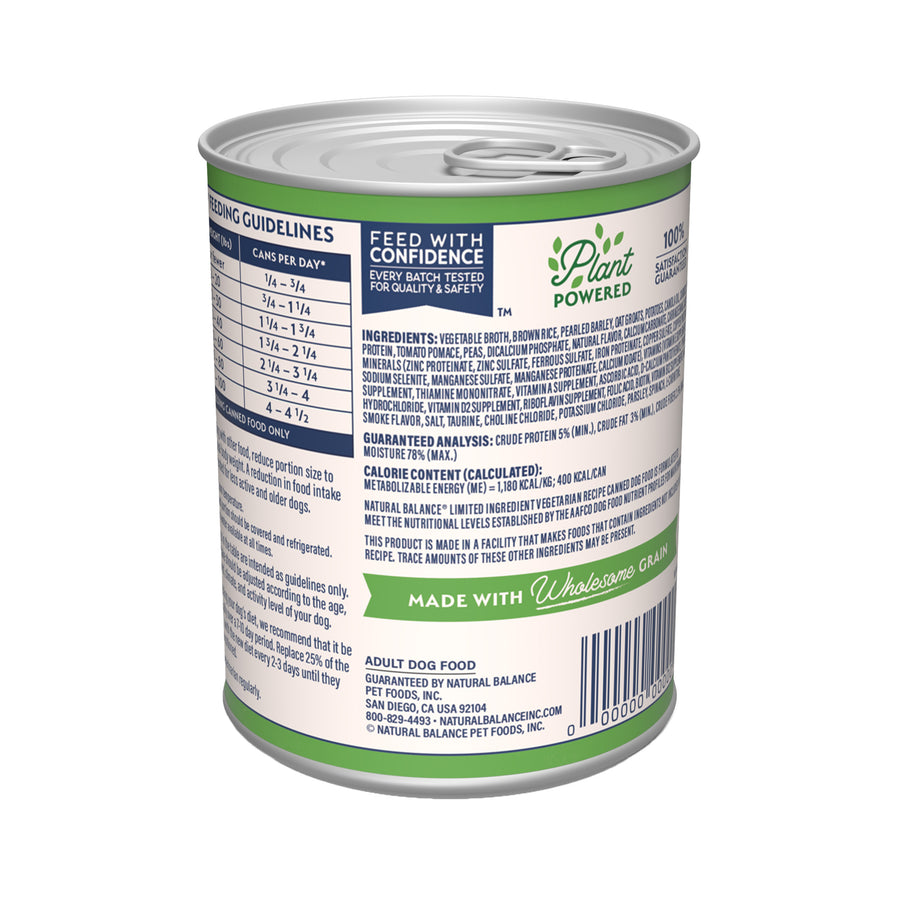 Natural Balance Limited Ingredient Vegetarian Canned Dog Food Recipe Dog Wet