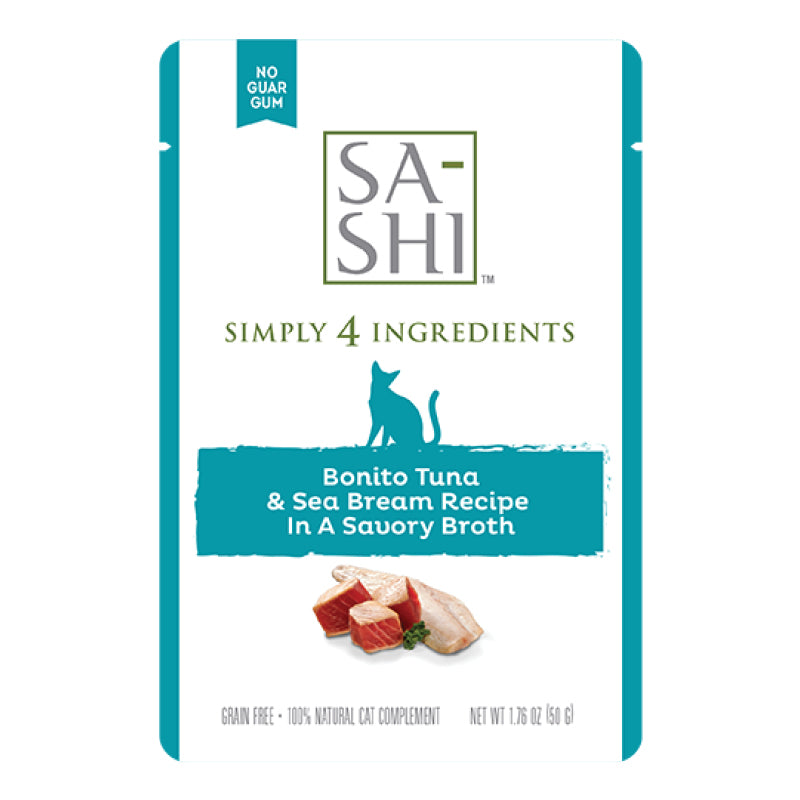 Sa-Shi Tuna and Sea Bream Recipe Cat Food Pouch