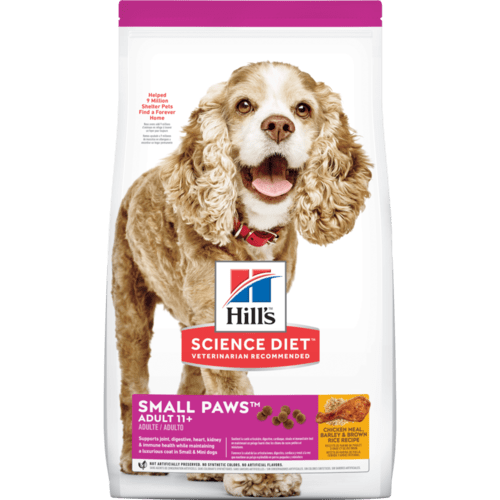 Hill's Science Diet Senior 11+ Small Paws Chicken Meal, Barley & Brown Rice Recipe Dry Dog Food