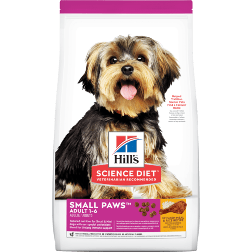 Hill's Science Diet Adult Small Paws Chicken Meal & Rice Recipe Dry Dog Food