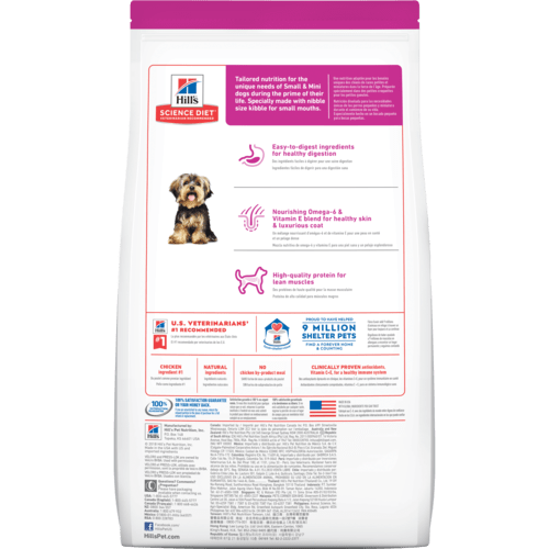 Hill's Science Diet Adult Small Paws Chicken Meal & Rice Recipe Dry Dog Food