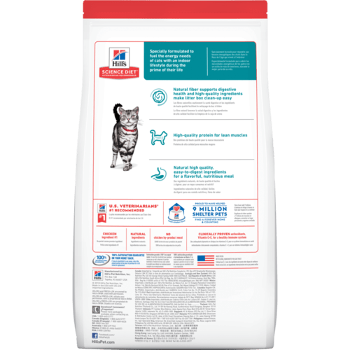 Hill's science diet adult indoor chicken recipe sales dry cat food