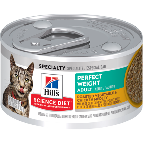 Hill's Science Diet Adult Perfect Weight Roasted Vegetable & Chicken Medley Cat Can