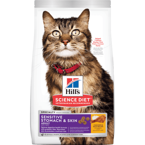 Hill's Science Diet Adult Sensitive Stomach & Skin Chicken & Rice Recipe Dry Cat Food