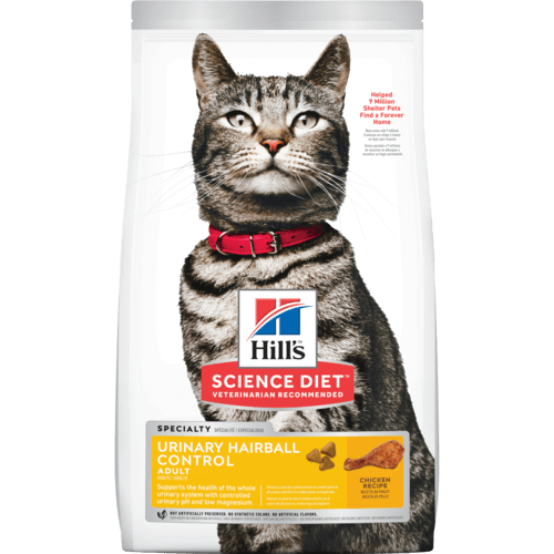 Hill's Science Diet Adult Urinary & Hairball Control Chicken Recipe Dry Cat Food