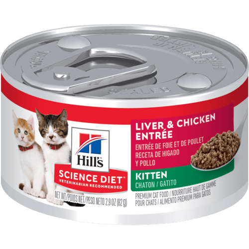 Hill's Science Diet Kitten Canned Cat Food, Liver & Chicken Entrée Wet Cat Food