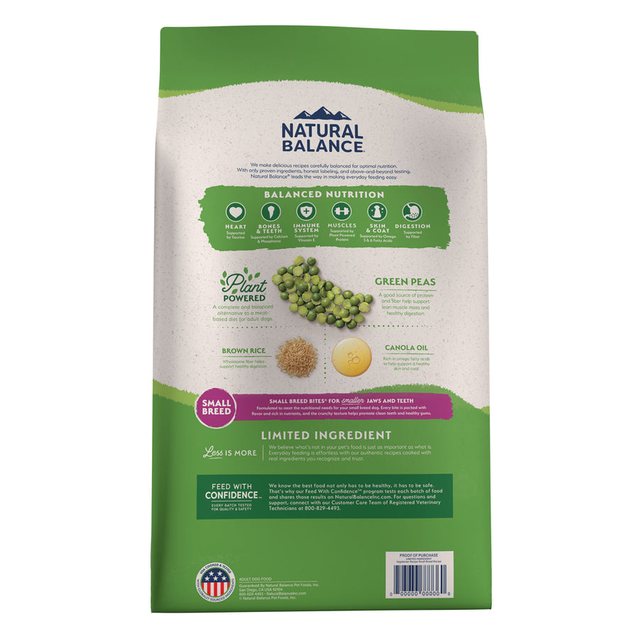 Natural Balance® Limited Ingredient Vegetarian Small Breed Recipe with Vegetable Broth Coating  Dry Dog Food