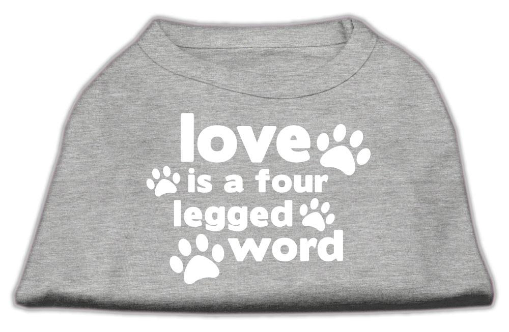 Love is a Four Leg Word Screen Print Shirt