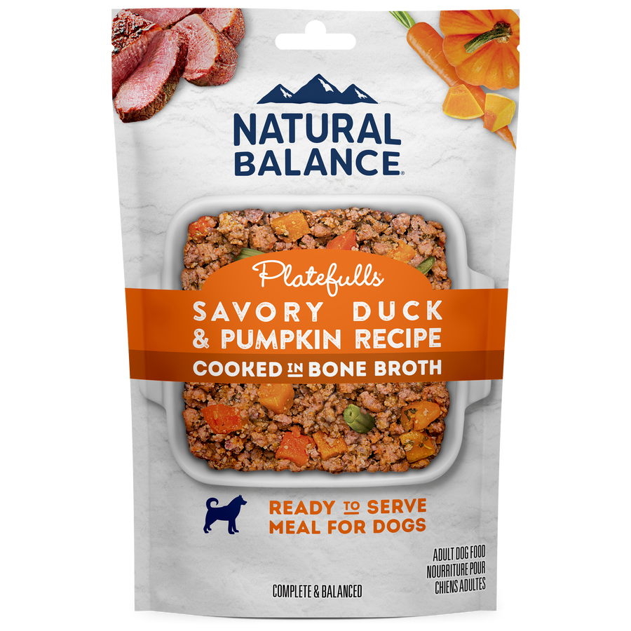 Natural Balance Platefulls Savory Duck & Pumpkin Recipe  Dog Wet