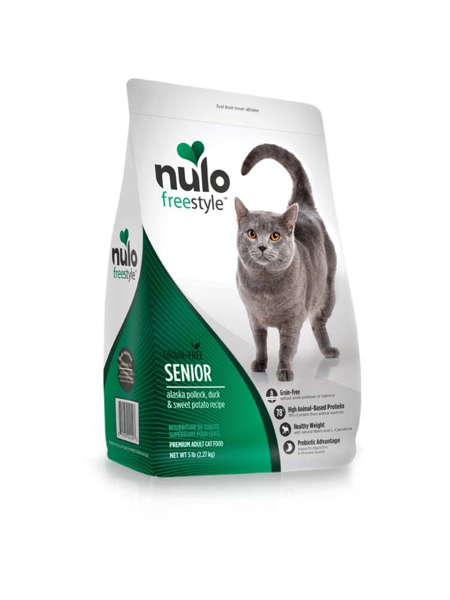 Nulo Freestyle Grain-Free Alaska Pollock, Duck & Sweet Potato Senior Dry Cat Food