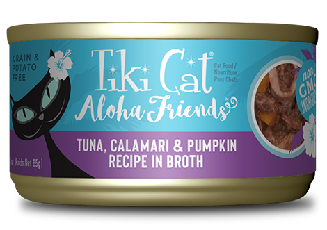 Tiki Cat Aloha Friends Grain Free Tuna with Calamari and Pumpkin Canned Cat Food