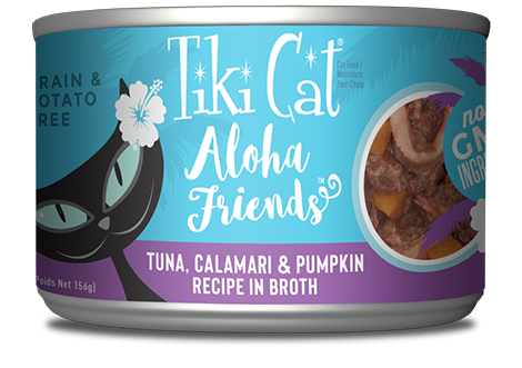 Tiki Cat Aloha Friends Grain Free Tuna with Calamari and Pumpkin Canned Cat Food