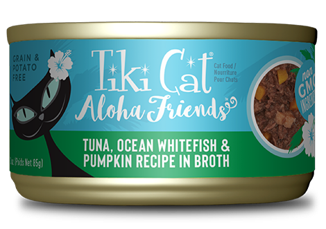 Tiki Cat Aloha Friends Grain Free Tuna with Ocean Whitefish and Pumpkin Canned Cat Food