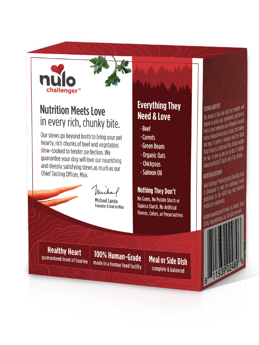 Nulo Challenger Homestyle Beef Stew in Bone Broth Wet Dog Food