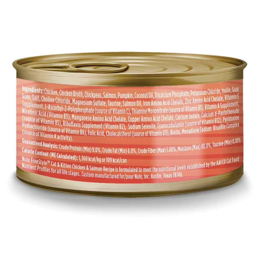 Nulo Freestyle Cat & Kitten Chicken & Salmon Smooth Pate in Broth Canned Cat Food