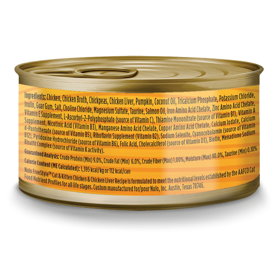 Nulo Freestyle Cat & Kitten Chicken & Chicken Liver Smooth Pate in Broth Canned Cat Food