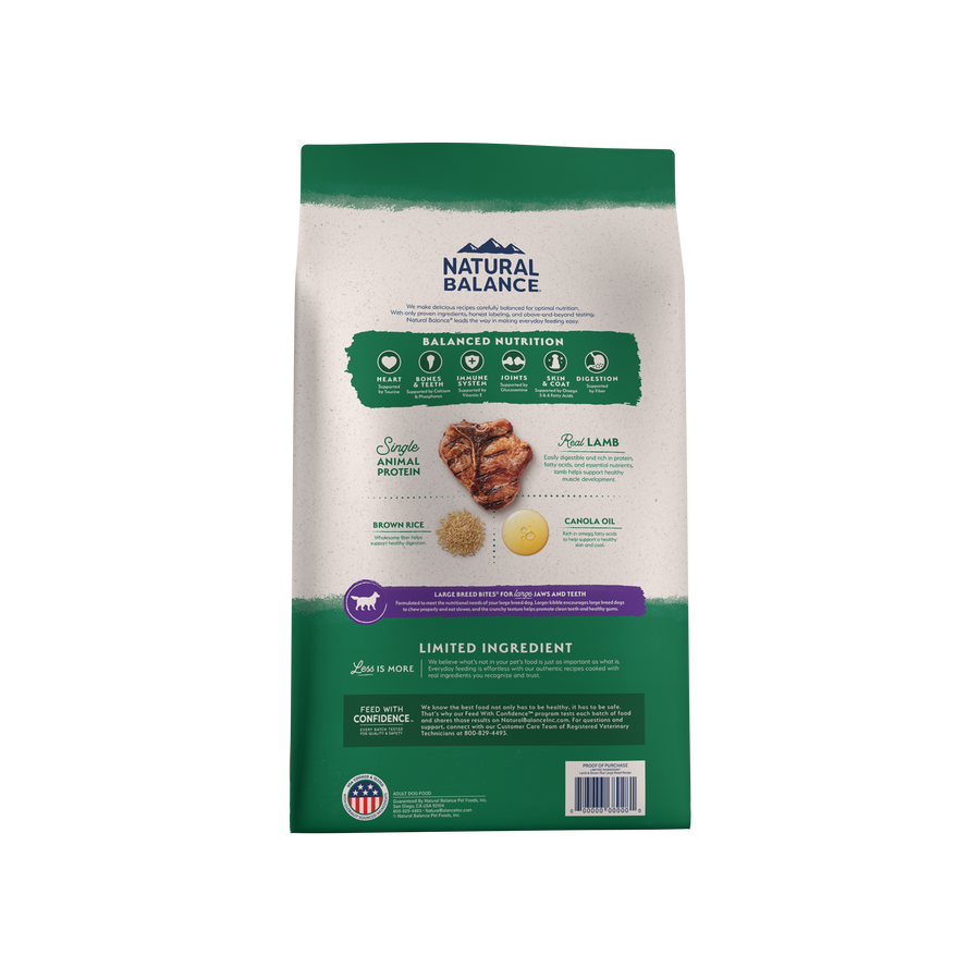 Natural Balance® Limited Ingredient Lamb & Brown Rice Large Breed Recipe Dry Dog Food