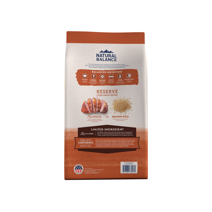 Natural Balance® Limited Ingredient Reserve Duck & Brown Rice Recipe Dry Dog Food