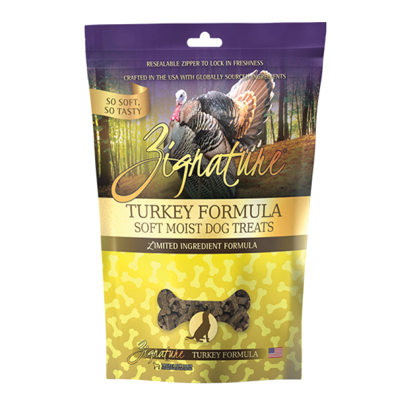 Zignature Grain Free Turkey Formula Soft Moist Dog Treats