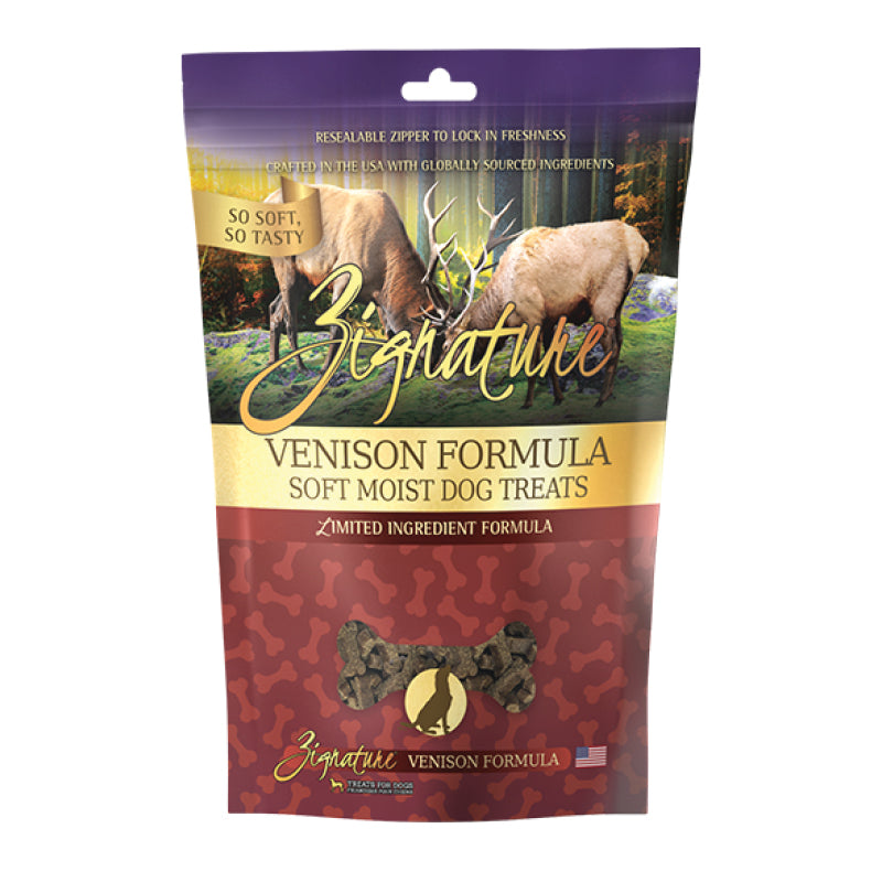 Zignature Grain Free Venison Formula Soft Moist Dog Treats