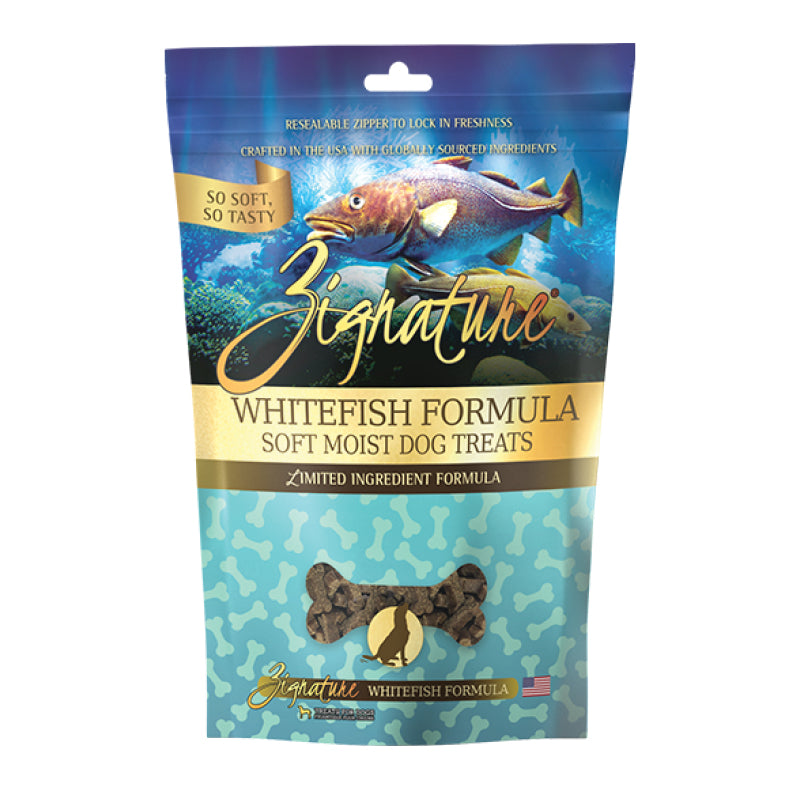 Zignature Grain Free Whitefish Formula Soft Moist Dog Treats